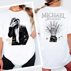 T-shirt graphique Michael Jackson pour femme, 100% coton jersey, manches régulières, respirant, inspiré de l'icône pop vintage - Product Image 4