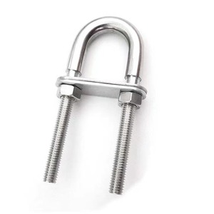 ตัวหนีบท่อรูปตัวยูสแตนเลสพร้อมน็อตและแหวนรองสำหรับใช้งานในอุตสาหกรรม - Product Image 1