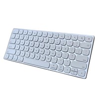 Keyboard Mini Nirkabel 2.4Ghz Ergonomis Portabel 78-Tombol USB Aluminium Alloy Putih Apple Magic Keyboard untuk PC Laptop Desktop Tablet