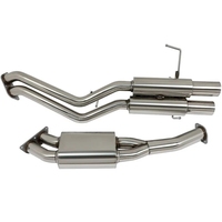 Système d'échappement sport double avec embouts de silencieux de 3,5 pouces pour NISSAN 240SX S14 Silvia Base/SE/LE (modèles 1995-1998)