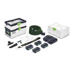 Festool-576944เครื่องดูดฝุ่นเคลื่อนที่แบบไร้สาย ctlc HPC 4,0 I-Plus cleantec พร้อมแบตเตอรี่4ก้อนและเครื่องชาร์จเครื่องสกัดฝุ่น - Product Image 1