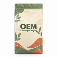 Sachet d'emballage alimentaire refermable en aluminium et plastique à fond plat pour animaux de compagnie (chiens et chats) avec fermeture éclair