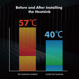 حوض حراري <span class=keywords><strong>M</strong></span>.2 nme SSD من EGLOBAL HS1 فائق النحافة <span class=keywords><strong>M</strong></span>.2 Magnesium سبيكة ألومنيوم مغنزيوم تبريد على الوجهين - Product Image 6