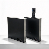 Support de moniteur électrique escamotable intégré de 22 pouces avec écran dissimulé pour table de salle de conférence universitaire - Vente en gros