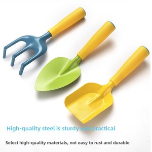 3Pcs <b>Kids</b> Garden Tool Set, Shovel Rake <b>for</b> Outdoor Planting, Beach <b>Sand</b> & Shell Digging Toy, Multi-use Gardening Hand Tools - Product Image 2