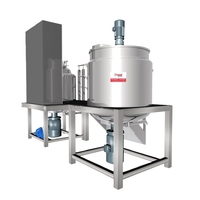 Réservoirs d'agitation combinés 300L 500L Homogénéisateur de crème lotion sous vide Mélangeur de savon liquide Réservoir de mélange de shampooing