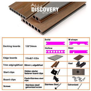 Planches de terrasse en composite WPC de 2e génération, surface en bois grainé ignifuge, différentes tailles, pour jardin extérieur, balcon - Product Image 4