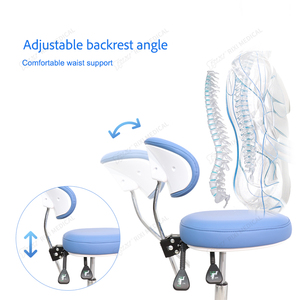 Silla médica Dental, silla de cirugía estomatóloga, altura ajustable con respaldo, taburete ergonómico para clínica de <span class=keywords><strong>dentista</strong></span> - Product Image 4