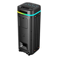 Enceinte de fête CSN-8712, grande enceinte active pleine gamme, caixa de som portátil com rodinha