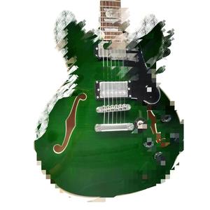 热销电吉他半原声吉他桃花心木琴体双线圈拾音器镀铬硬件配件 - Product Image 1