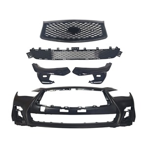 Kit carrosserie et accessoires pour Infiniti Q50 2018-2024 : Lame de pare-chocs avant, spoiler de coffre arrière, grille de pare-chocs avant, diffuseur et séparateur - Product Image 1