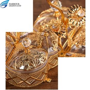 Avrupa tarzı lüks gıda vitrin rafı tatlı hizmet tepsi aperatifler düğün parti için meyve tabağı akrilik şeker çanak - Product Image 6