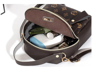 Zaino da <span class=keywords><strong>Donna</strong></span> per Studentesse Stile Fresco e Dolce con Motivo Floreale, Borsa da Viaggio alla Moda in PU con Chiusura a Cerniera, Logo Personalizzato e Adatto per Laptop - Product Image 6