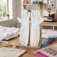 Nouveaux gants d'apiculture blancs en toile et peau de mouton, manches longues, protection, garantie 1 an pour les apiculteurs