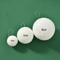 Ensemble de boules de sapin de Noël en plastique couleur incassable personnalisé de haute qualité 6 pièces