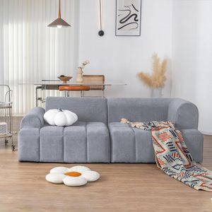 Canapé de salon moderne de luxe, personnalisable en usine, peu encombrant, avec rembourrage en éponge, en rangée droite, compressé sous vide - Product Image 3