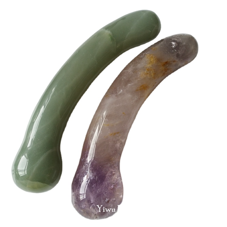 Natürliche Steine Glas-Dildo Gebogene Dildos  Kristall-Naturstein-Massagegeräte Natürliche Steine Kristall-Massagegeräte|  Alibaba.com