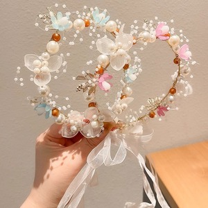Diadème de mariée tendance en feuille d'or scintillante avec perles pour filles et femmes, Europe et États-Unis - Product Image 1