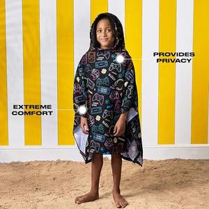 Poncho <span class=keywords><strong>de</strong></span> Microfibra Ecológico, Absorbente, <span class=keywords><strong>de</strong></span> Secado Rápido, Suave, Ligero y Fácil <span class=keywords><strong>de</strong></span> Transportar para <span class=keywords><strong>Playa</strong></span>, Natación y Piscina - Product Image 4