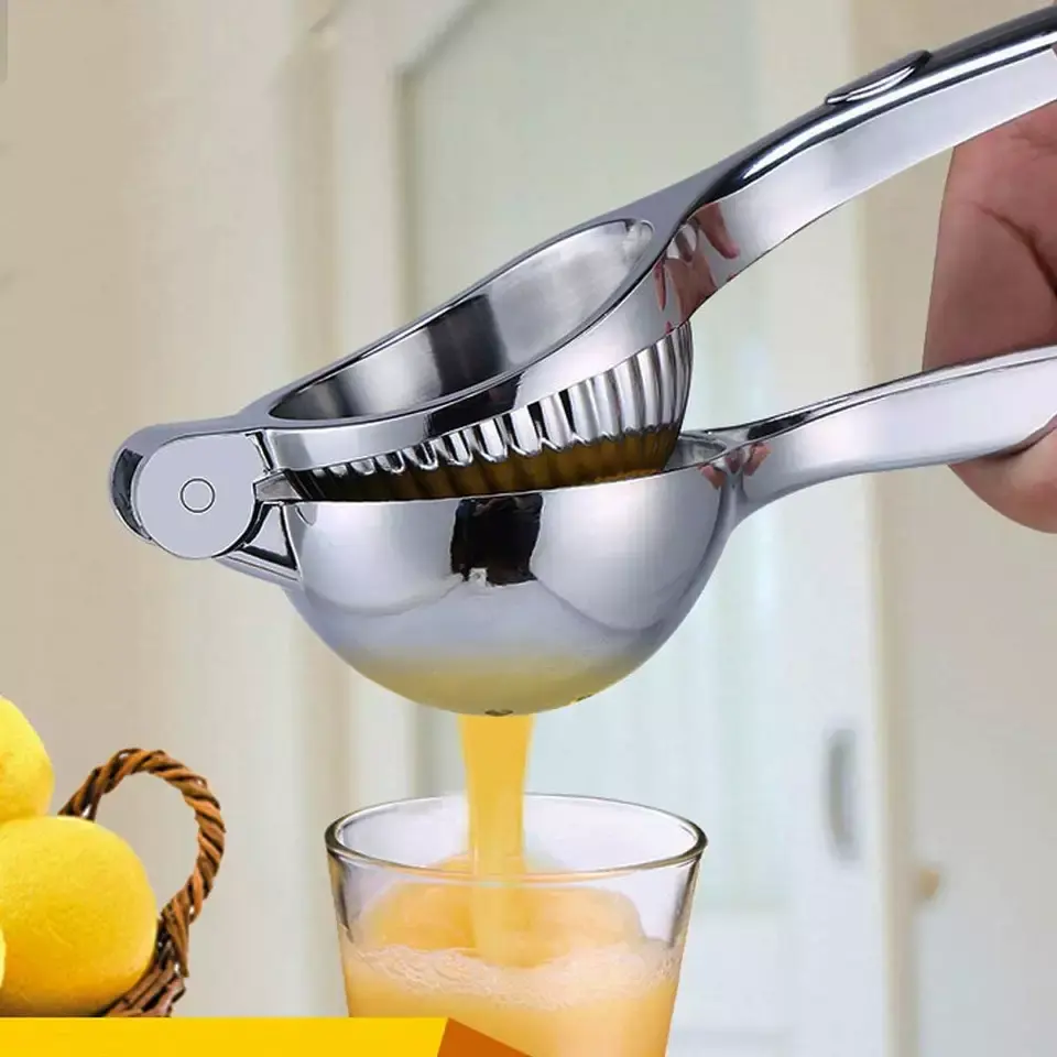 Küchen zubehör Gadgets Silber Edelstahl Presse behandelt Manuelle Entsafter Zitrone Limette Zitrone Clip Squeezer