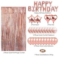 Ensemble de ballons en latex rose gold pour décorations de fête d'anniversaire et de Noël