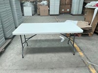5ft Outdoor tragbare HDPE Kunststoff Bankett Picknick weiß rechteckigen Klapptisch