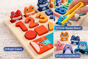 لعبة تعليمية مونتيسوري خشبية لوحة مطابقة الأرقام تعزز التعرف على الأرقام لأنشطة الرياضيات في فصول ما قبل المدرسة - Product Image 5