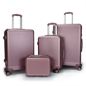 Wholesale Custom 2024 New Design Lightweight Carry On Luggage Travel Bag Set 4 Trolley Luggage