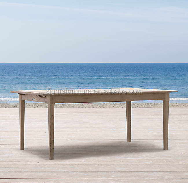 simple style garden outdoor furniture patio furniture teak rectangular dining table and chairs dining set