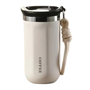 Stainless Steel Vacuum Coffee Tumbler <b>Insulated</b> Travel <b>Mug</b> with Lid Portable Cup for Office Commute - Product Image 1