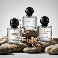 Flacon de parfum rond 30ml 50ml 100ml, flacon en verre vide, logo personnalisé avec boîte cadeau, emballage de parfum