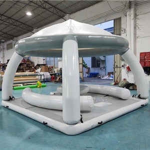 Mùa hè nước thiết bị giải trí nước Dock Dome nền tảng <span class=keywords><strong>Inflatable</strong></span> nổi đảo với Lều - Product Image 6