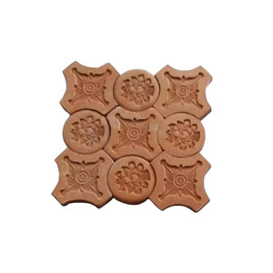 Gạch Đất Nung Trang Trí Vật Liệu Xây Dựng Gạch Lát Sàn Màu Đỏ Họa Tiết Hoa - Product Image 4