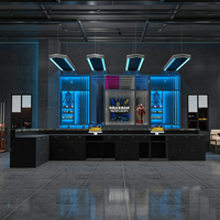 Comptoir de réception de style industriel pour hôtel Esports, KTV et bar de nuit avec éclairage LED