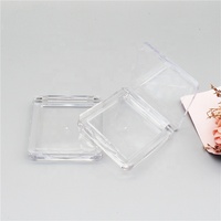 JIE MEI Stock quantité minimale de commande 100PCS All Clear Square Pan Taille L46.8 x W46.7MM Vide Fard À Paupières Tube Transparent Maquillage Correcteur Blush Case