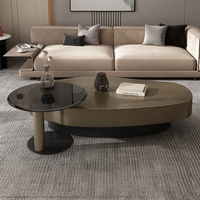 Table basse ovale moderne de luxe en acier inoxydable de forme spéciale de créateur simple pour la JY-C001 de salon à la maison
