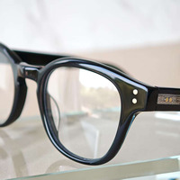 Montures de lunettes rondes à monture complète noires unies unisexe pour la correction de la vue adultes toutes formes de visage