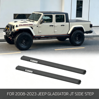Estribos Negros con Luces LED COB Integradas, Protección de Panel Lateral para Jeep Gladiator JT, Uso Diario y Todoterreno