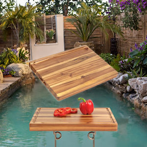 Planche à <span class=keywords><strong>d</strong></span>écouper en bois pour apéritifs, <span class=keywords><strong>charcuterie</strong></span> et préparation culinaire – Accessoires de cuisine portables et durables - Product Image 5