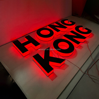 Lettres en acrylique LED personnalisées à trois faces pour l'extérieur, enseigne murale pour boutique de téléphonie mobile