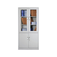 Archivador Metálico Desmontable con Puerta de Vidrio y Metal
