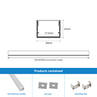 Profilé en aluminium anodisé en T pour éclairage LED encastré dans les cloisons sèches, montage en surface, lumière du jour 6000K, dimmable