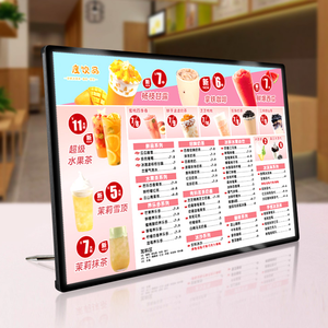 <span class=keywords><strong>Precio</strong></span> de fábrica de alta calidad A2 Bar Counter Table Stand <span class=keywords><strong>Caja</strong></span> de <span class=keywords><strong>luz</strong></span> <span class=keywords><strong>Precio</strong></span> competitivo para Coffee Cafe Billboard Illuminate Light Box - Product Image 1