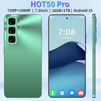 Harga Murah Smartphone Original Hot 50 Pro untuk Hot 50 Pro 16GB+1TB Android 15 5G Dual SIM Ponsel Seluler