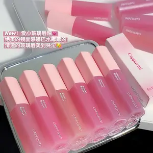 Cappuvini indah kaca air lip lacquer cermin cahaya minyak bibir penuh lipstik wanita pelajar murah lip gloss