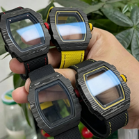 Montre personnalisée pour homme, design ultra-fin, boîtier en fibre de carbone de 7,8 mm avec mouvement à remontage automatique, montre de sport