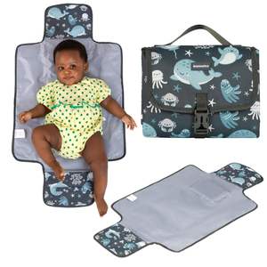 Échantillon gratuit, vente en gros, station de change de voyage multifonctionnelle pour nouveau-né, étanche, tapis de change pour bébé, coussin de change portable - Product Image 4