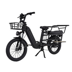 Vélo cargo électrique pour enfants, siège arrière, cadre en aluminium, double batterie 48V, 40Ah, 3.0 W, 20x1000 pouces - Product Image 4