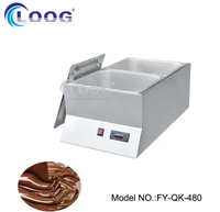 Chauffe-chocolat professionnel à double réservoir, haute efficacité, en acier inoxydable, machine à faire fondre le chocolat électrique commerciale à vendre
