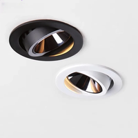 Spot LED encastré au plafond, lampe à angle réglable, interrupteur à bouton, variateur d'intensité, aluminium, 9W, 12W, AC110V-220V, pour maison, bureau, magasin